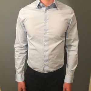 Men’s Light Blue Button Down Dress Shirt